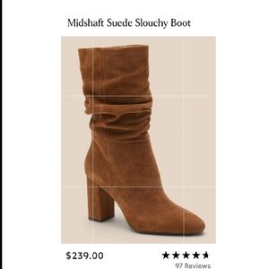 Banana Republic Midshaft Slouchy Suede Boot